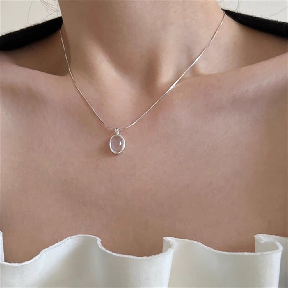 (XL0009) Pearl necklace for women's spring and summer S925 sterling silver high-end collarbone chain, versatile pendant