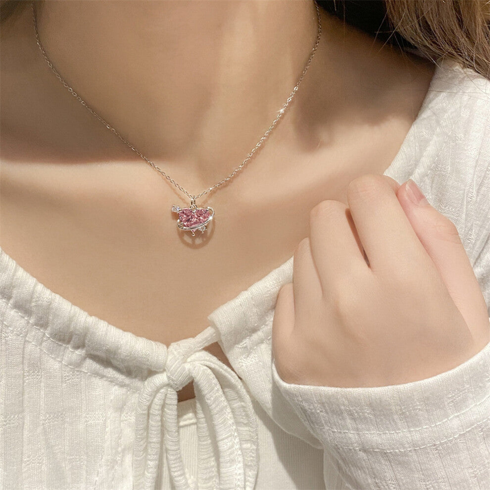 (XL0257) Pearl necklace for women's spring and summer S925 sterling silver high-end collarbone chain, versatile pendant