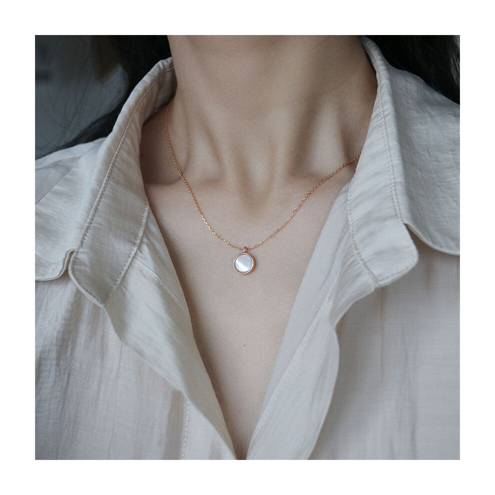 (XL0273) Pearl necklace for women's spring and summer S925 sterling silver high-end collarbone chain, versatile pendant