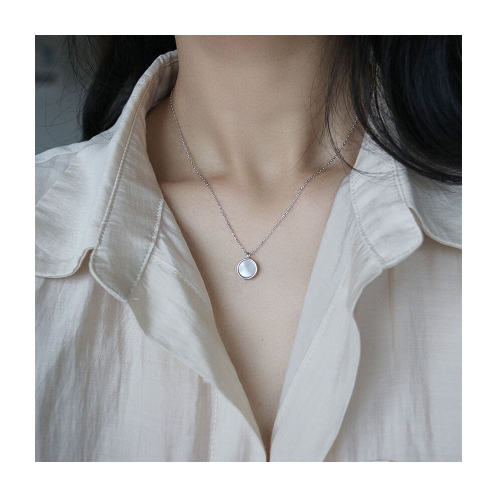 (XL0274) Pearl necklace for women's spring and summer S925 sterling silver high-end collarbone chain, versatile pendant