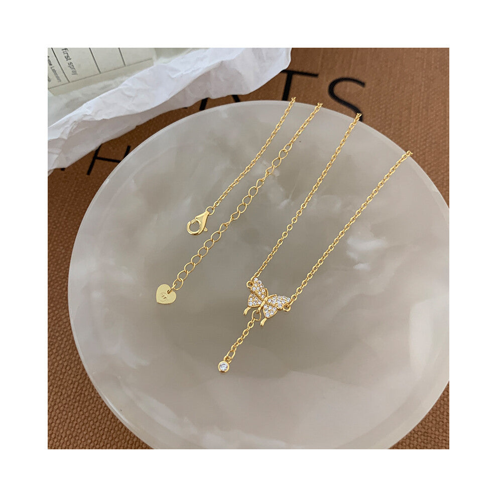 (XL0290) Pearl necklace for women's spring and summer S925 sterling silver high-end collarbone chain, versatile pendant