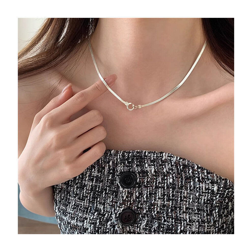 (XL0296) Pearl necklace for women's spring and summer S925 sterling silver high-end collarbone chain, versatile pendant