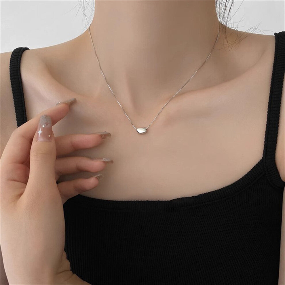 (XL0301) Pearl necklace for women's spring and summer S925 sterling silver high-end collarbone chain, versatile pendant