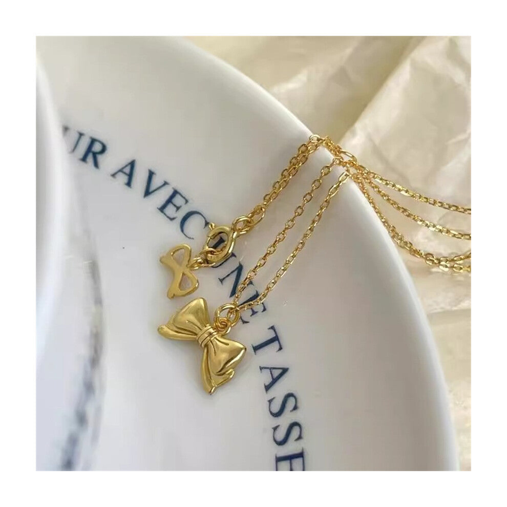 (XL0313) Pearl necklace for women's spring and summer S925 sterling silver high-end collarbone chain, versatile pendant