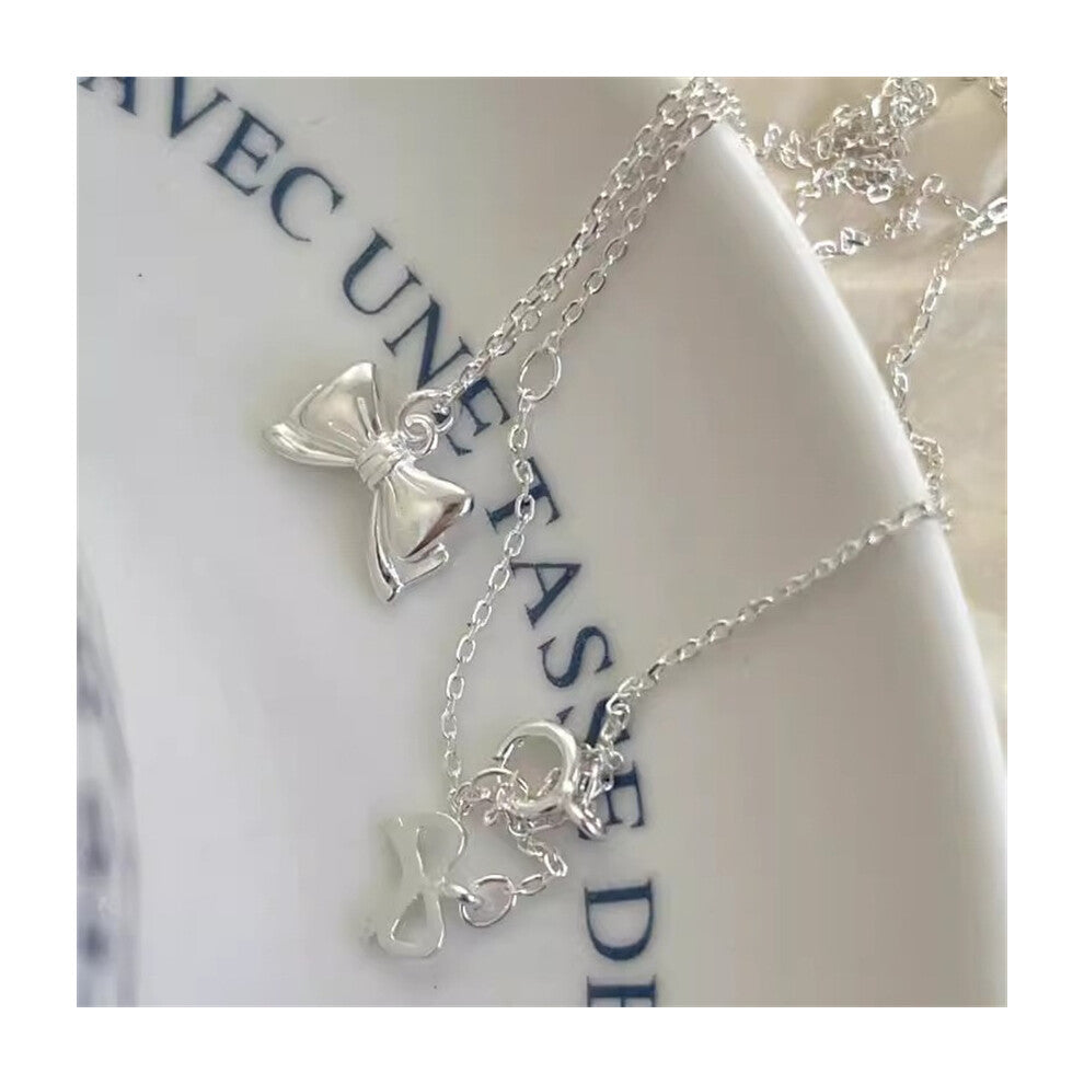 (XL0314) Pearl necklace for women's spring and summer S925 sterling silver high-end collarbone chain, versatile pendant