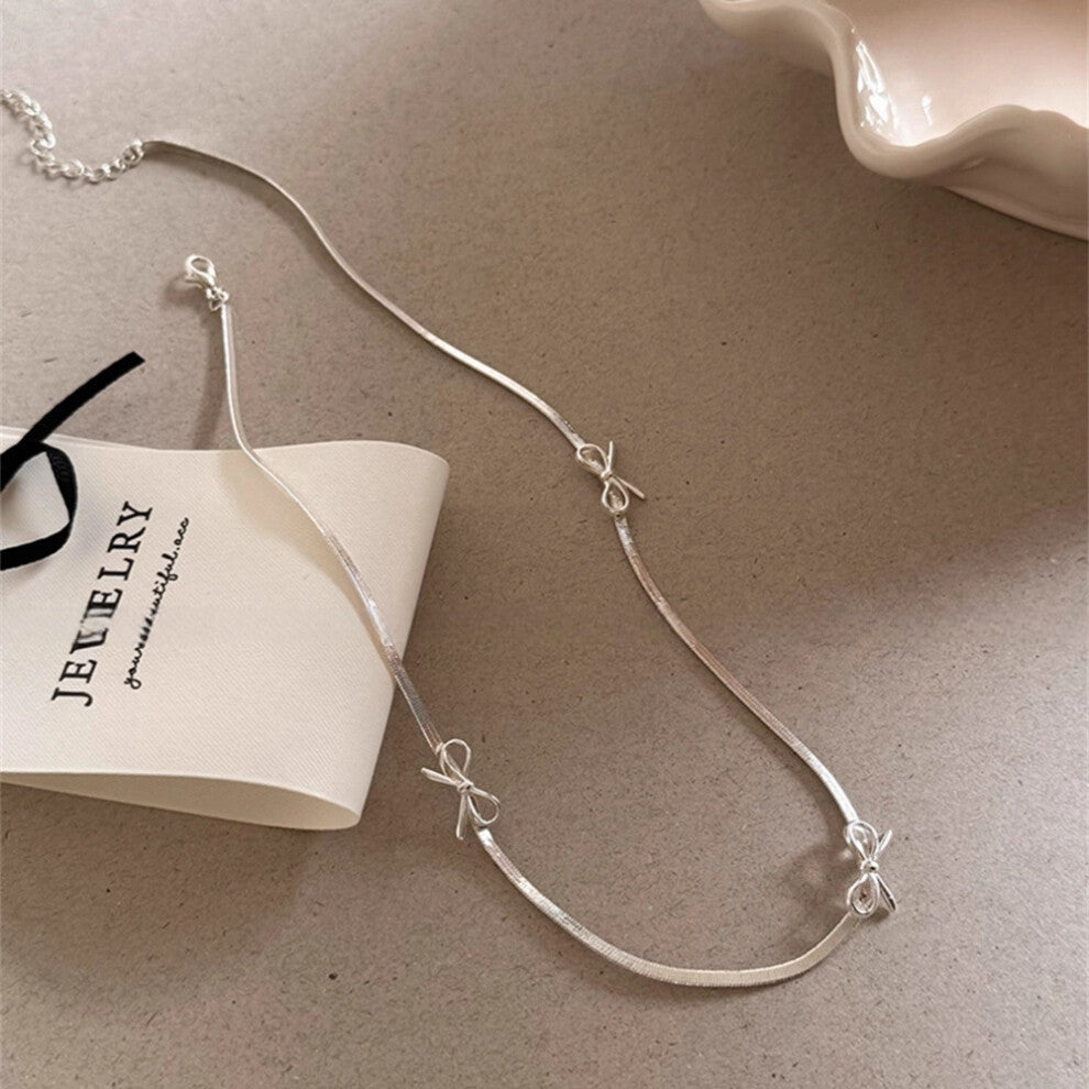 (XL0327) Pearl necklace for women's spring and summer S925 sterling silver high-end collarbone chain, versatile pendant