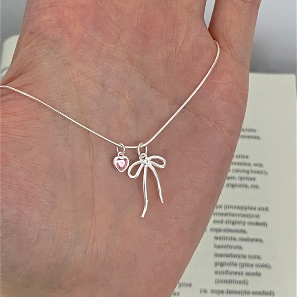 (XL0331) Pearl necklace for women's spring and summer S925 sterling silver high-end collarbone chain, versatile pendant