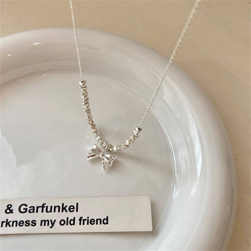 (XL0333) Pearl necklace for women's spring and summer S925 sterling silver high-end collarbone chain, versatile pendant