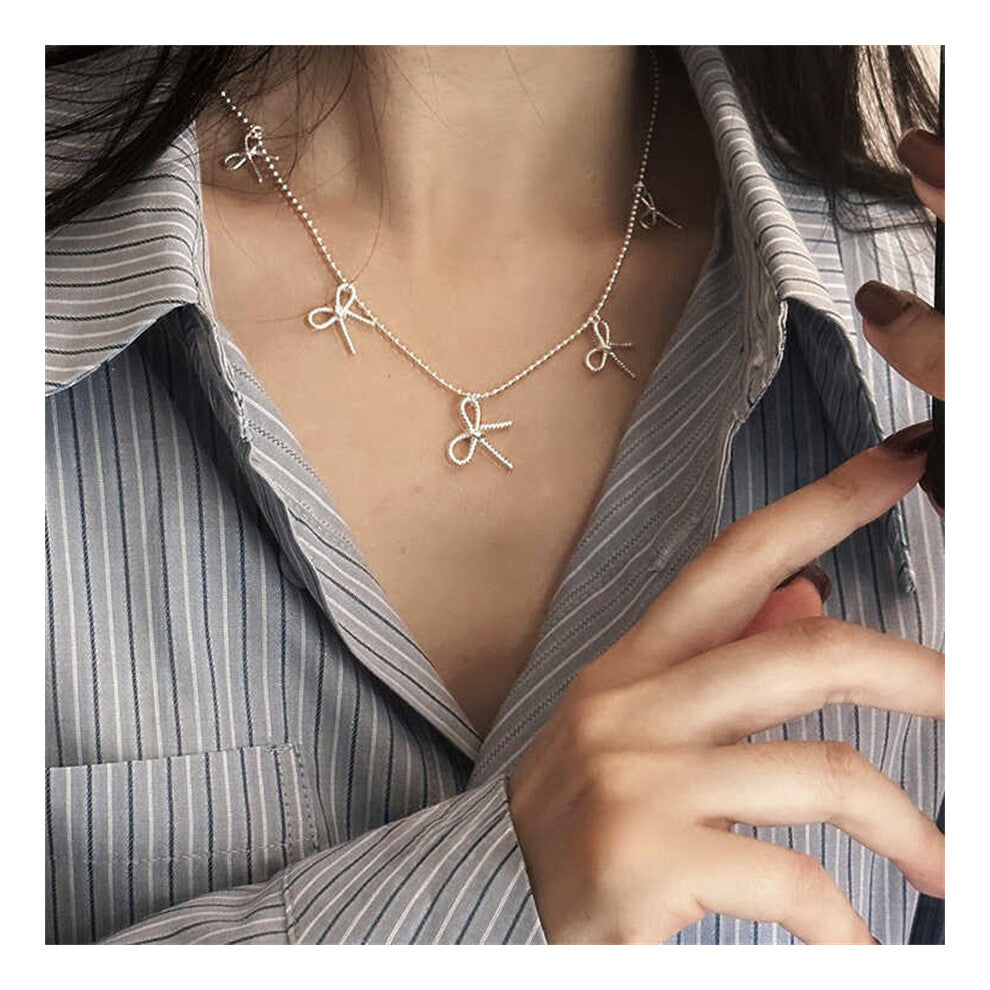 (XL0352) Pearl necklace for women's spring and summer S925 sterling silver high-end collarbone chain, versatile pendant