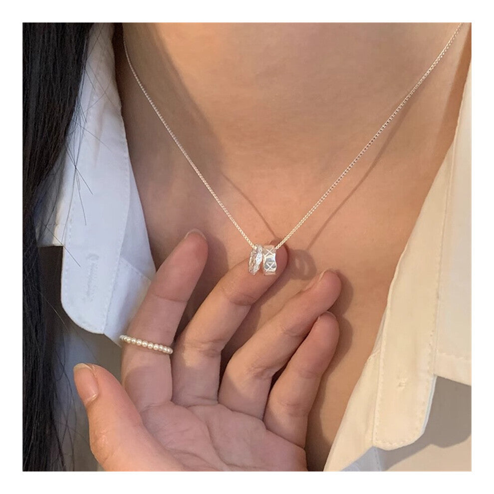 (XL0394) Pearl necklace for women's spring and summer S925 sterling silver high-end collarbone chain, versatile pendant