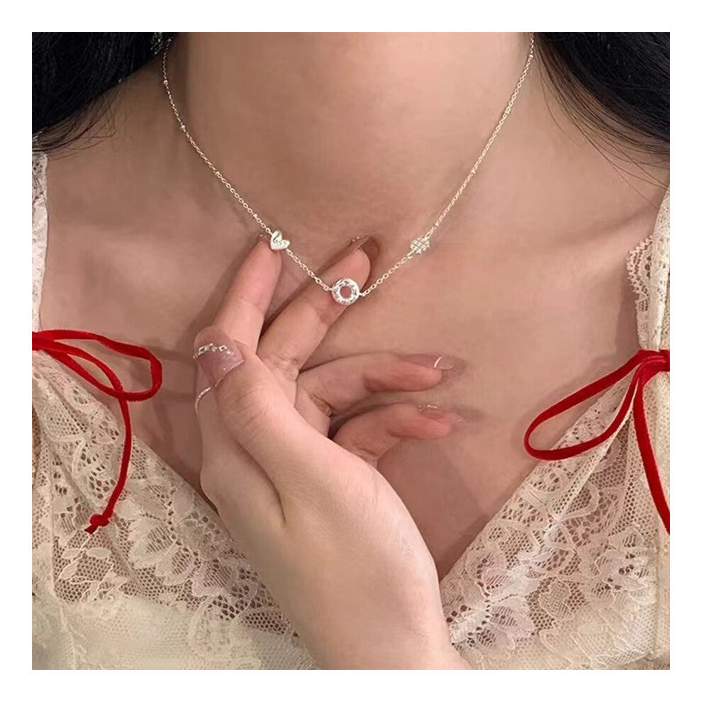 (XL0404) Pearl necklace for women's spring and summer S925 sterling silver high-end collarbone chain, versatile pendant