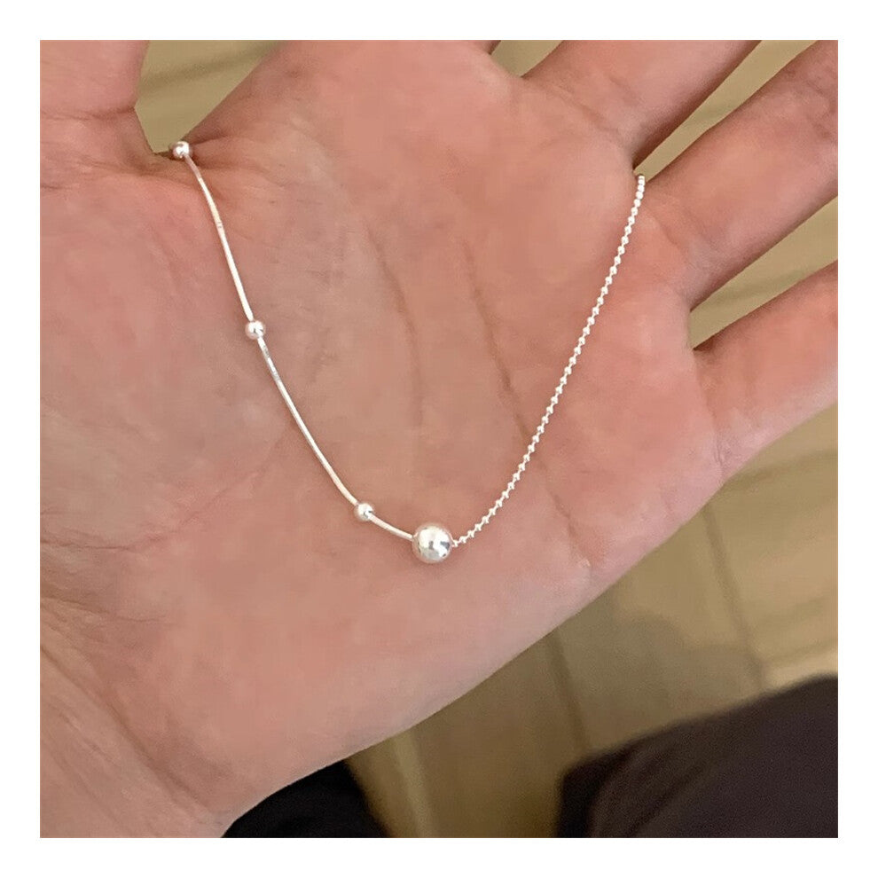 (XL0422) Pearl necklace for women's spring and summer S925 sterling silver high-end collarbone chain, versatile pendant