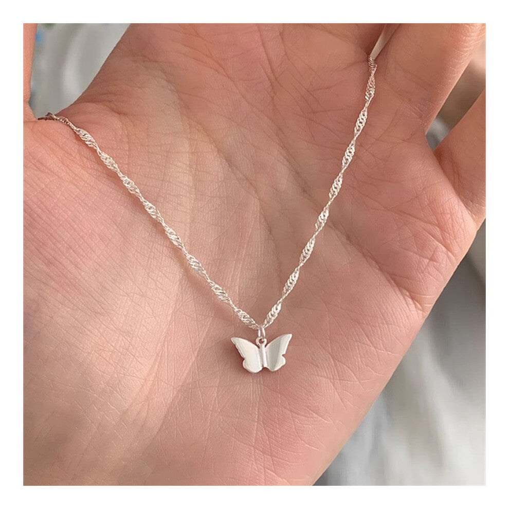 (XL0431) Pearl necklace for women's spring and summer S925 sterling silver high-end collarbone chain, versatile pendant