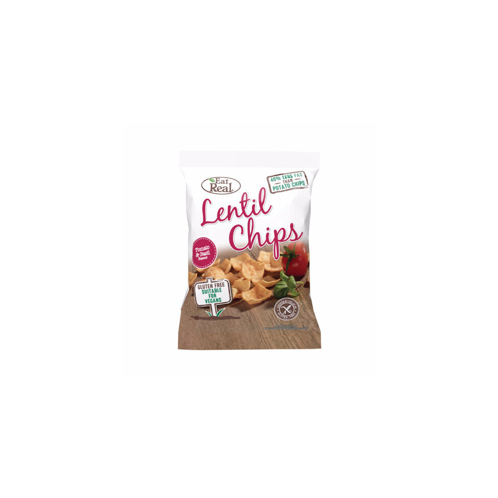 Eat Real  Lentil Tomato & Basil Chips 40g x 12