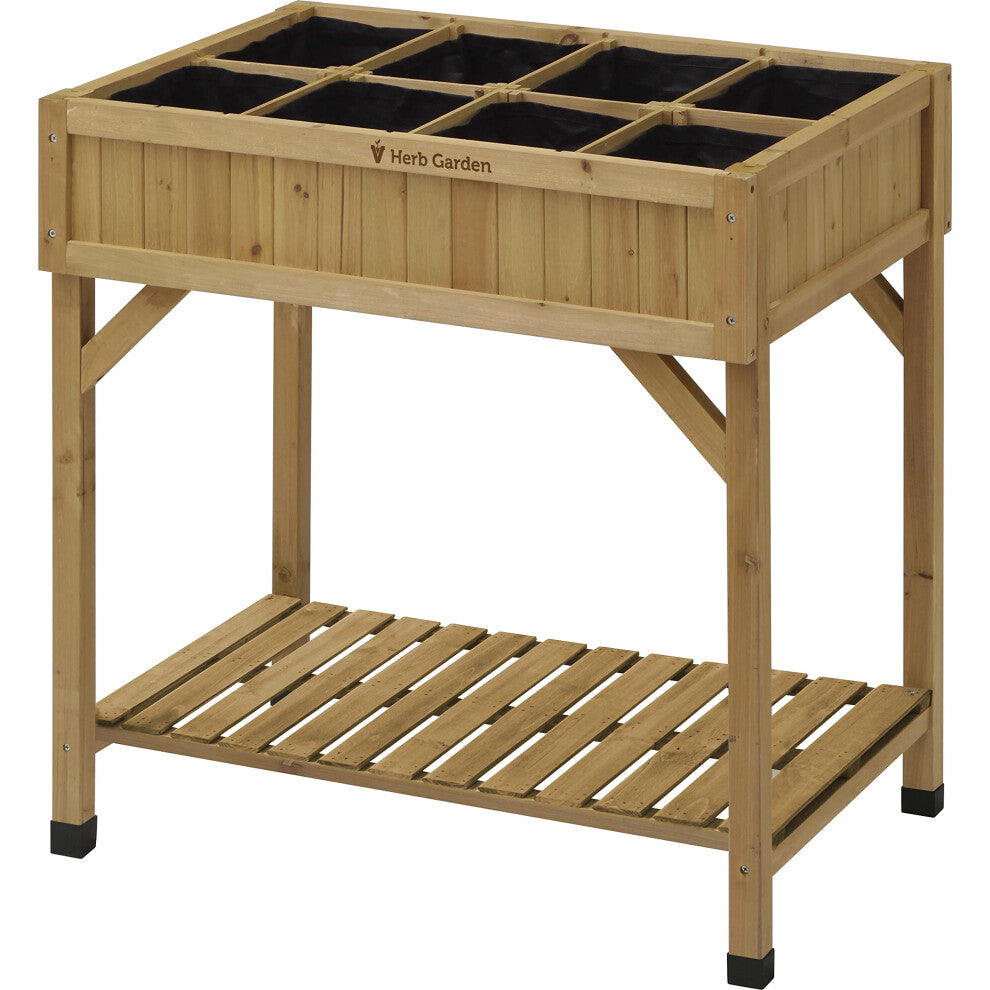 VegTrug 8 Pocket Herb Planter Natural, 78x58x80 cm