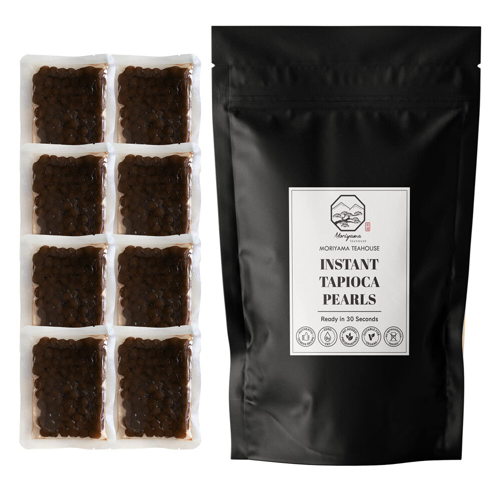 Instant Tapioca Pearls Boba Balls coated with Brown Sugar | 8 Packs (each 50g) | For Bubble Tea, Pudding, Milkshake, Frappe and Bakery | No