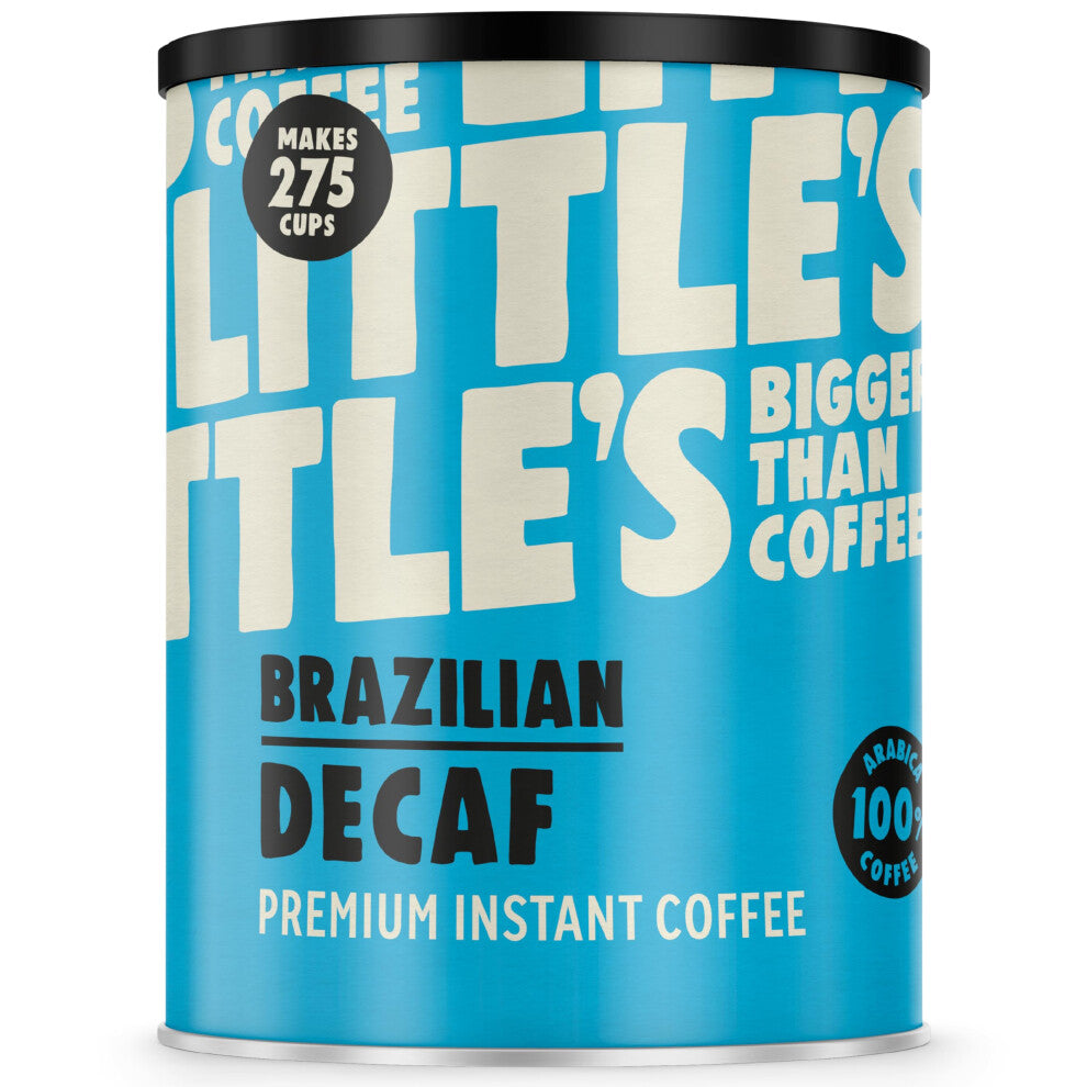 Little's Brazilian Decaf Instant Coffee, 500g Tin - Premium Decaffeinated Instant Coffee, Rich & Smooth - Vegan Friendly, Low Calories, No Added Sugar