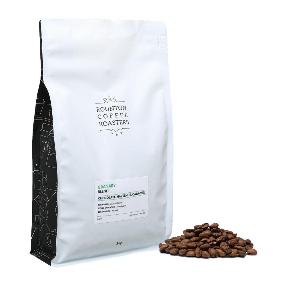 Rounton Coffee Roasters | 1kg Coffee Beans Granary Blend | 100% Arabica Medium Roast Coffee Beans | Freshly Roasted Speciality Coffee Bags | Roasted