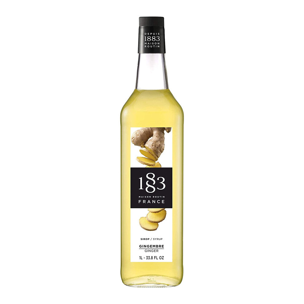 1883 Maison Routin Premium Ginger Syrup for Cocktails, Mocktails, Tea, Coffee, Desserts Glass 1L