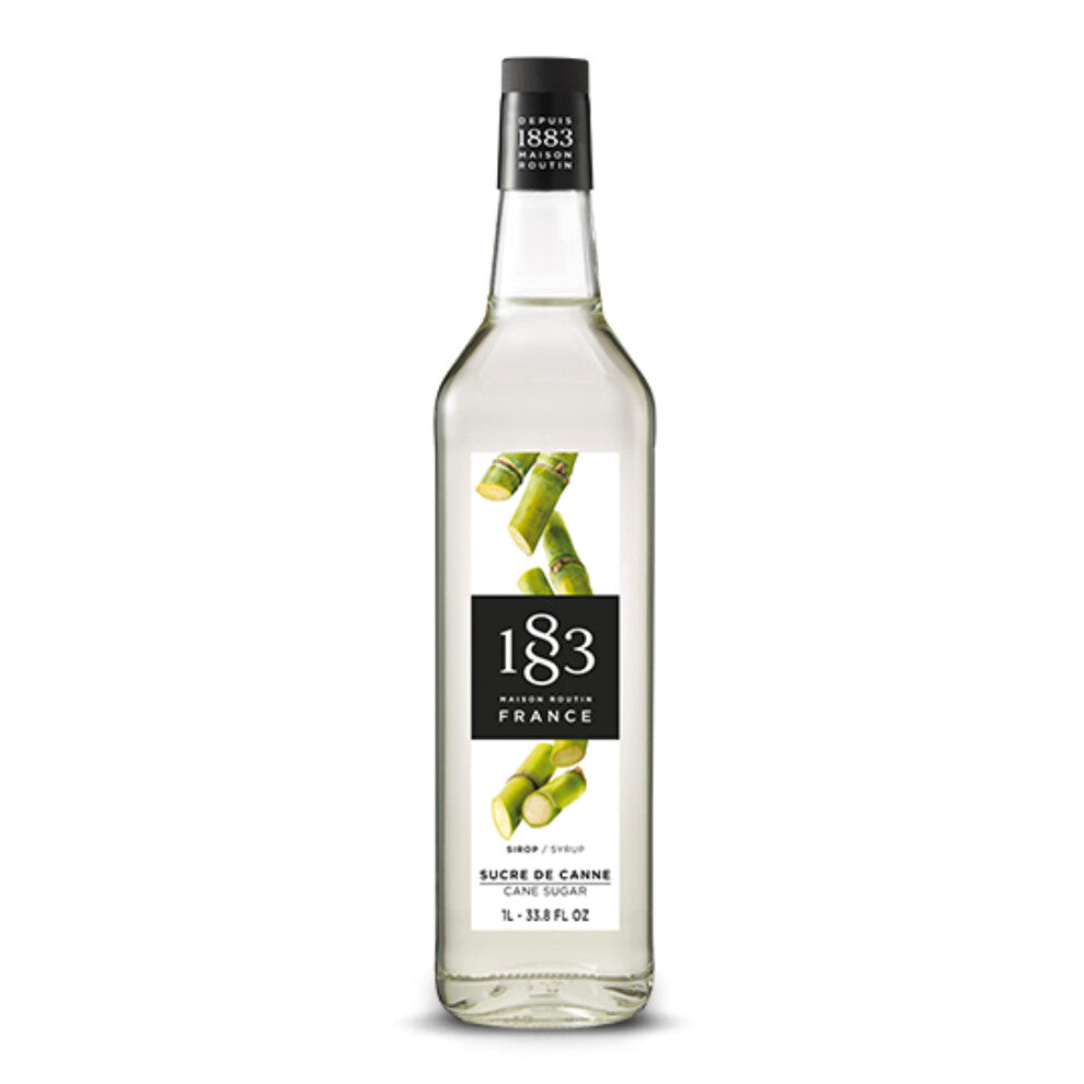 1883 Maison Routin Premium Cane Sugar (Gomme) Syrup for Cocktails, Mocktails, Coffee & Iced Tea Glass 1L