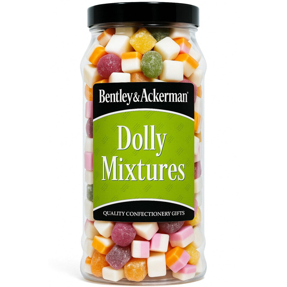 Dolly Mixtures Sweets - (605g) Original Retro Sweets Gift Jar By Bentley & Ackerman's Sweet Shop.