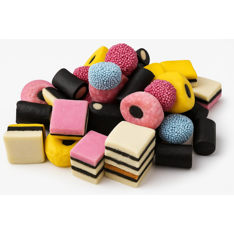 Liquorice Allsorts Sweets -1kg - Retro Liquorice Allsorts Assorted Sweets Pick and Mix for Sharing, Gifts, and Parties, 1 Kilo Bulk Bag.