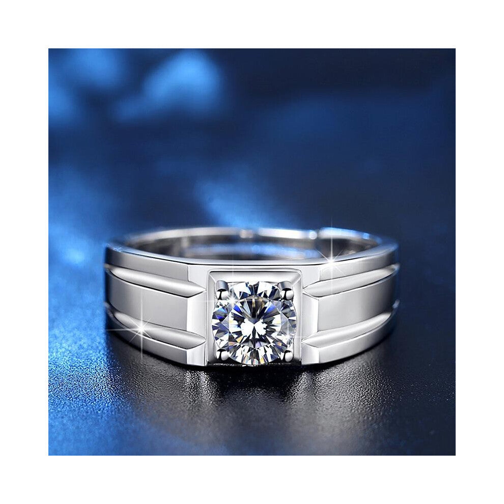 Men Jewelry Simple Adjustable Engagement Crystal Wedding