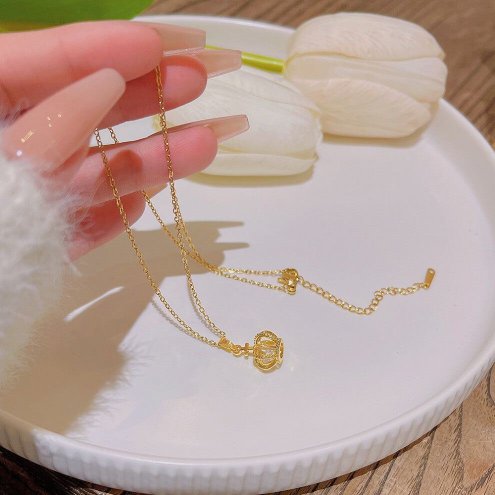 (X144) A versatile and high-end pendant with a niche design and a simple collarbone chain