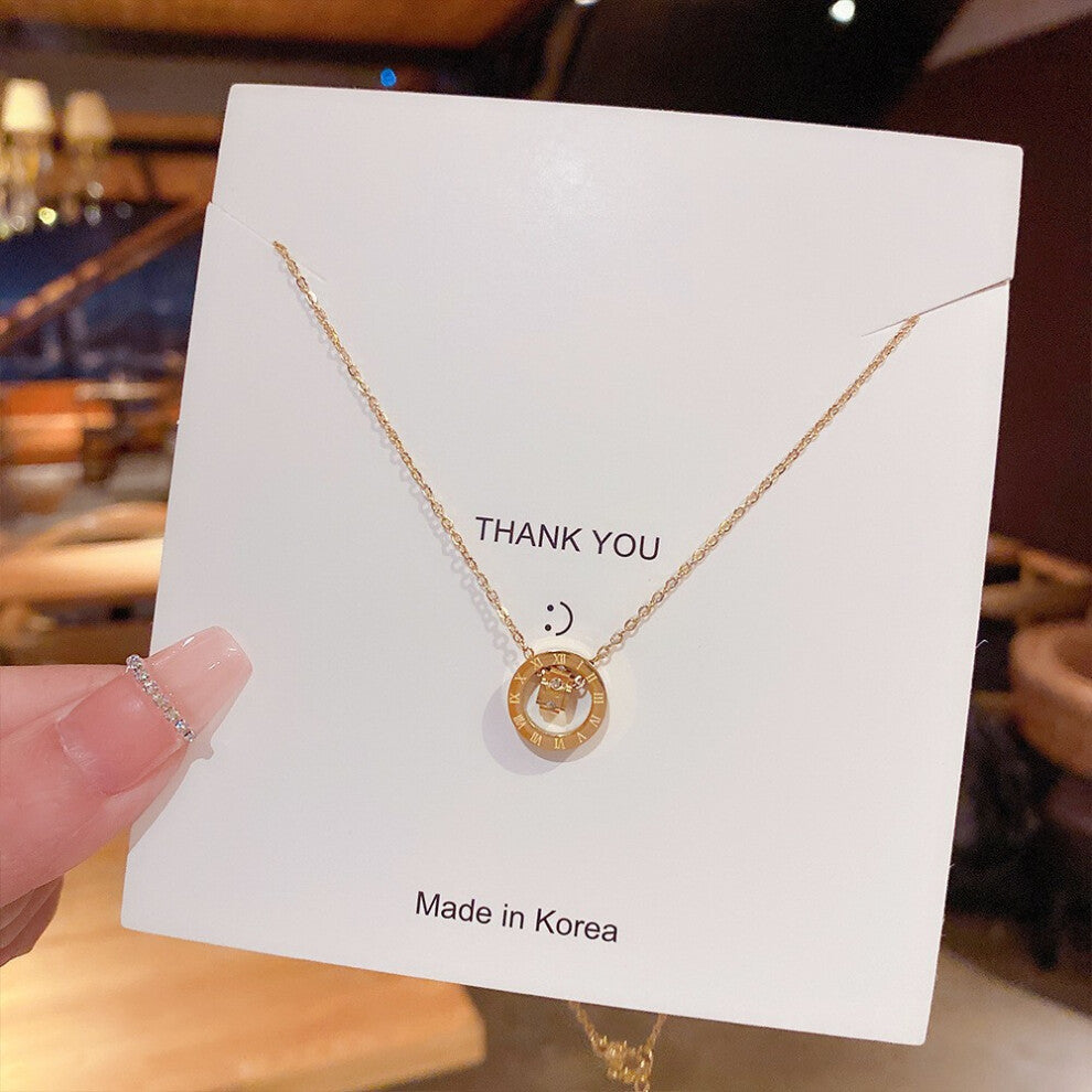 (X163) A versatile and high-end pendant with a niche design and a simple collarbone chain