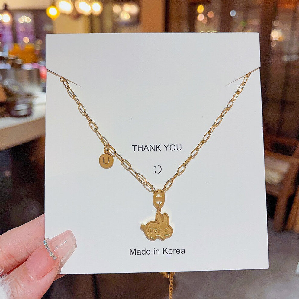 (X313) A versatile and high-end pendant with a niche design and a simple collarbone chain