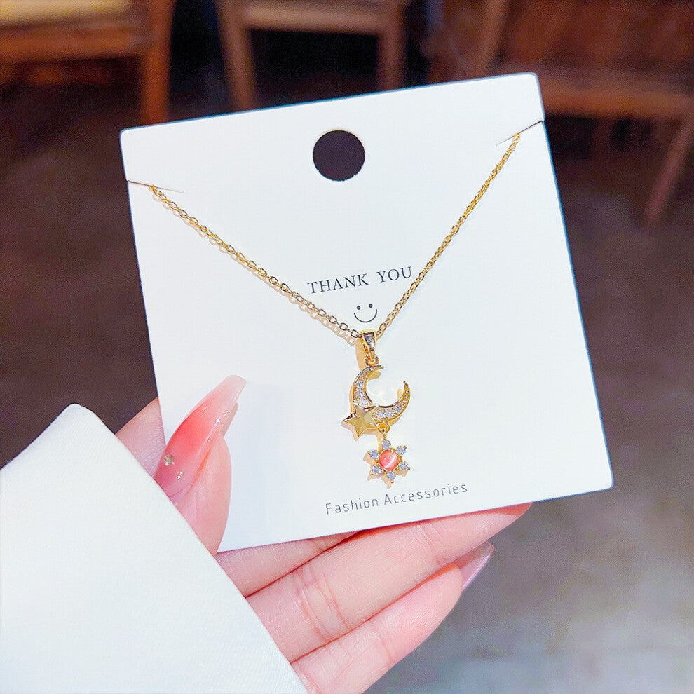 (X398) A versatile and high-end pendant with a niche design and a simple collarbone chain