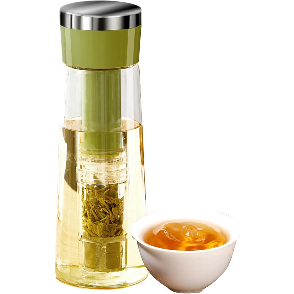 (Green) Cold Brew Coffee Maker, Press Type Cold Pot, Removable Mesh Filter and Airtight Seal for Smooth Brewing at Home, Studio, Breakroom, Cafe