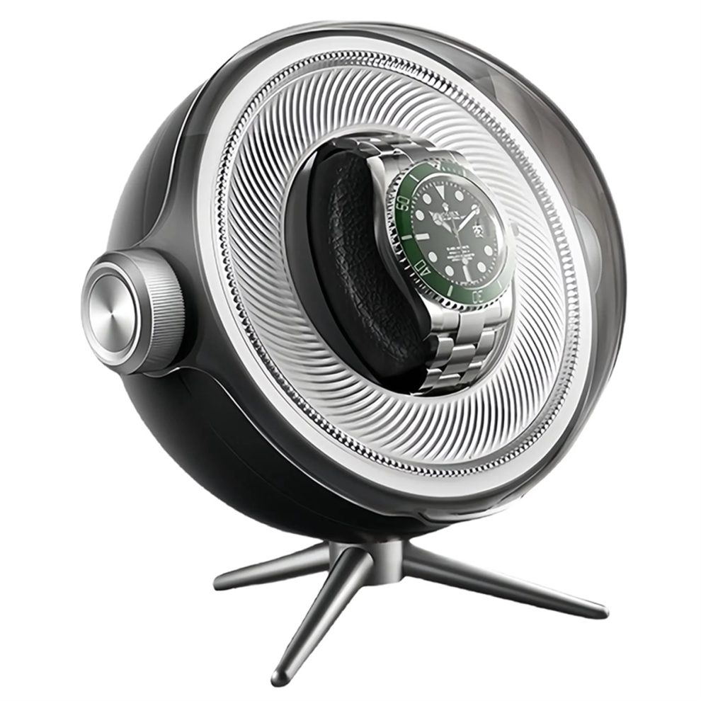 Luxury Automatic Watch Winder with Zero Magnetism Household Silent Led Watches Winding Device Bedside Storage Box