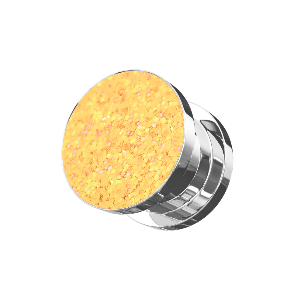 (Topaz, 6mm) Glittering Coloured Screw Fit Flesh Tunnel