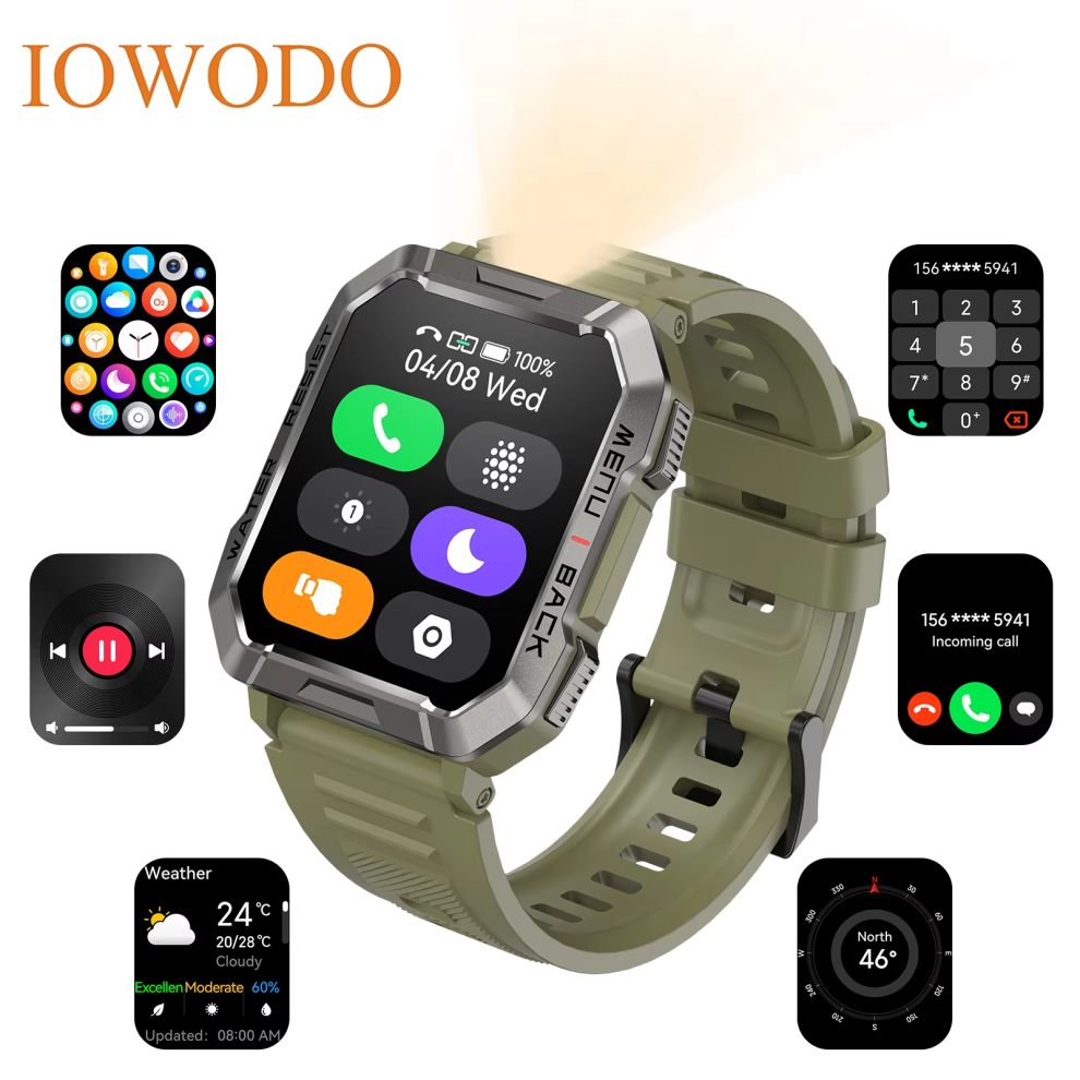 HD Full Touch Smart Watch for Men 100 Days Battery Smartwatch