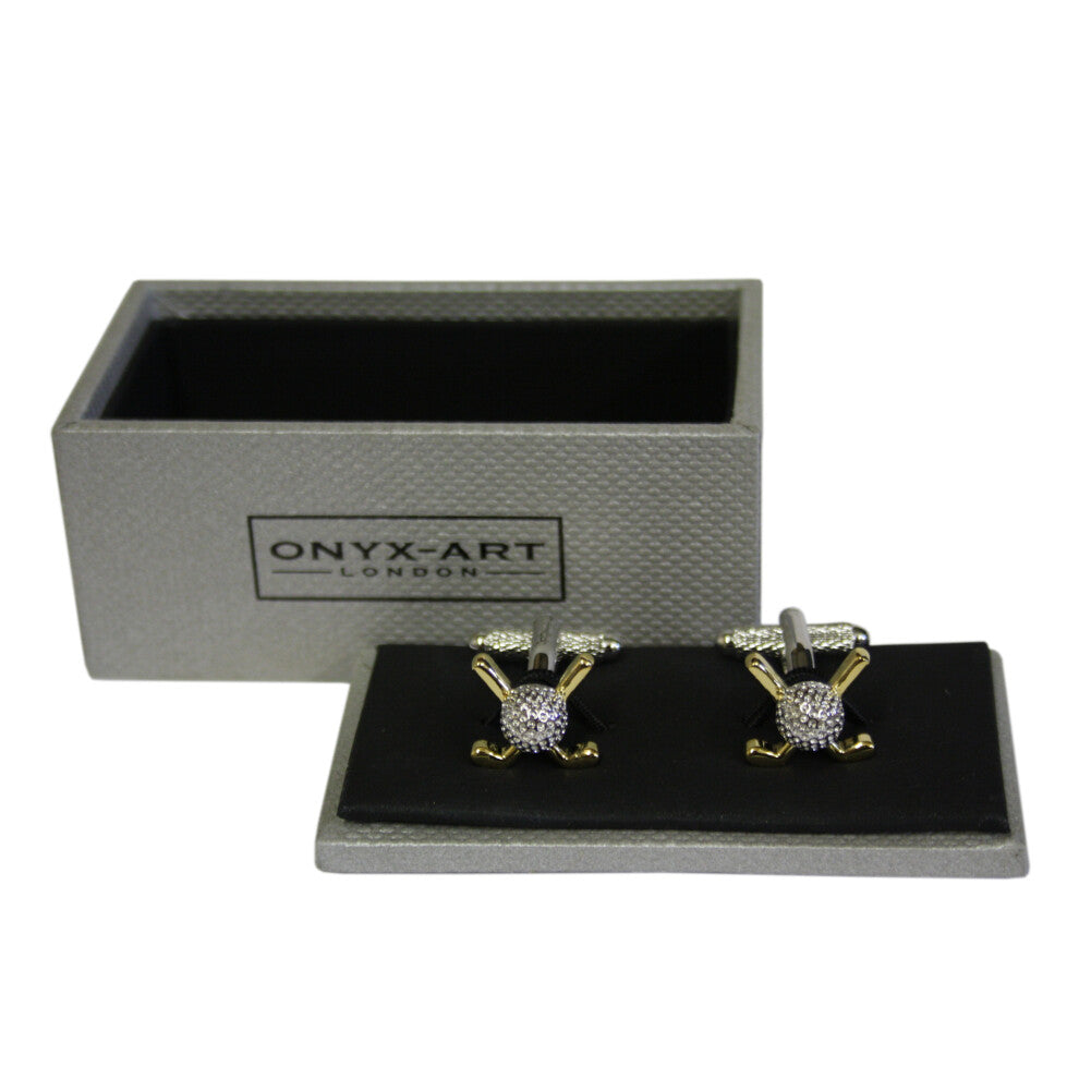 Two-Tone Golfing Cufflinks