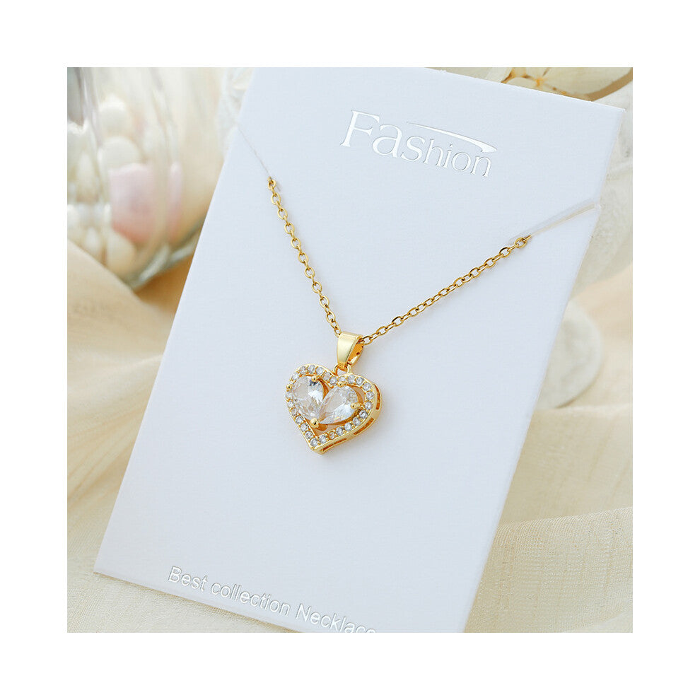 (?X021JB?) A light luxury titanium steel necklace that is versatile for women and exudes a sense of luxury. A pendant with a simple collarbone chain