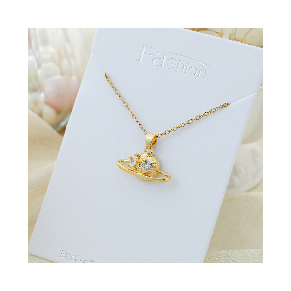 (?X613JB?) A light luxury titanium steel necklace that is versatile for women and exudes a sense of luxury. A pendant with a simple collarbone chain