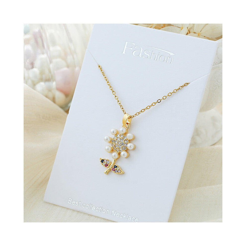 (?X9016JB?) A light luxury titanium steel necklace that is versatile for women and exudes a sense of luxury. A pendant with a simple collarbone chain