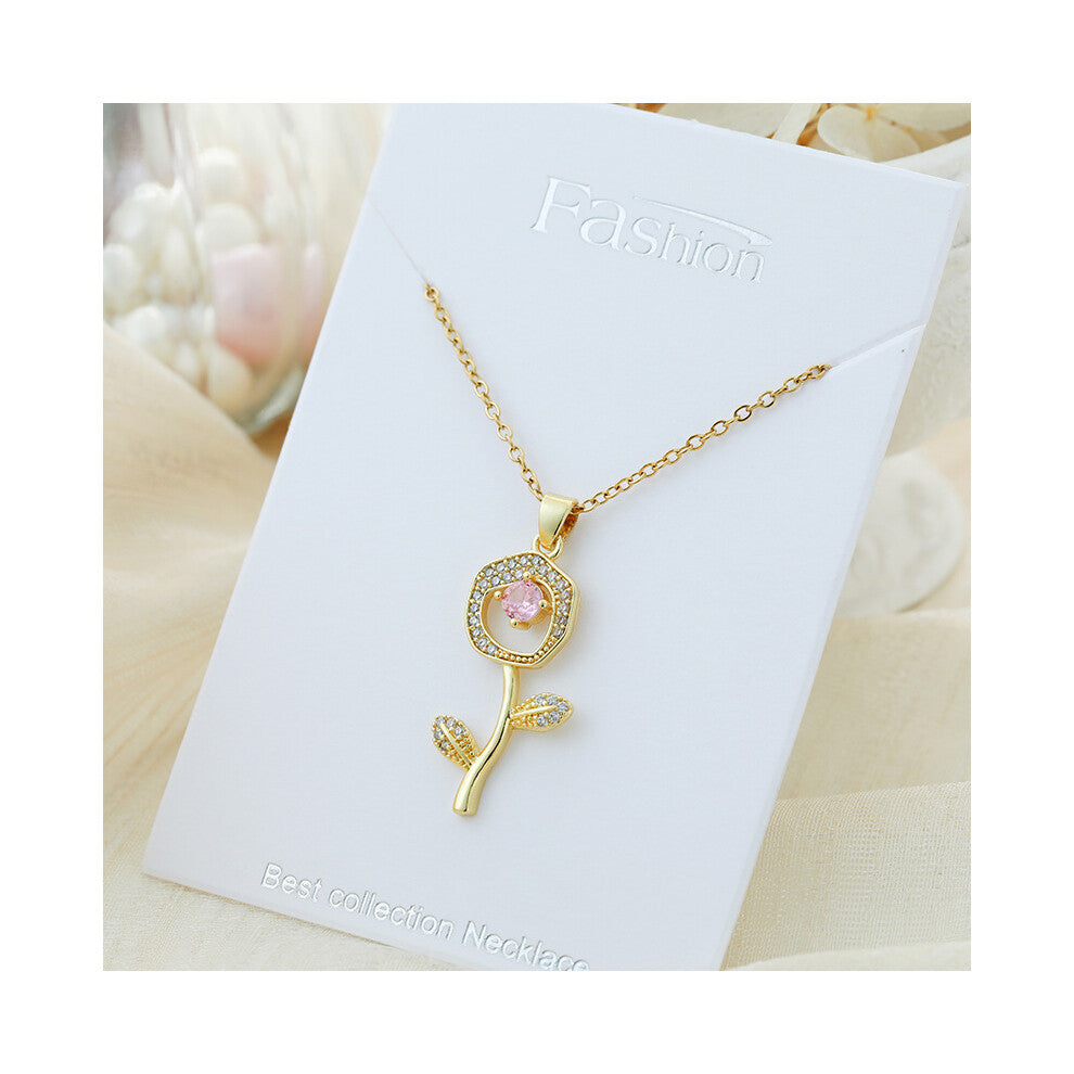(?X9019JF?) A light luxury titanium steel necklace that is versatile for women and exudes a sense of luxury. A pendant with a simple collarbone chain