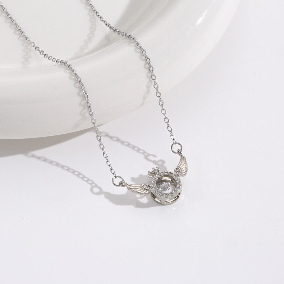 (8127-Silver) Silver titanium steel necklace for women, ins style, niche and versatile, popular collarbone chain