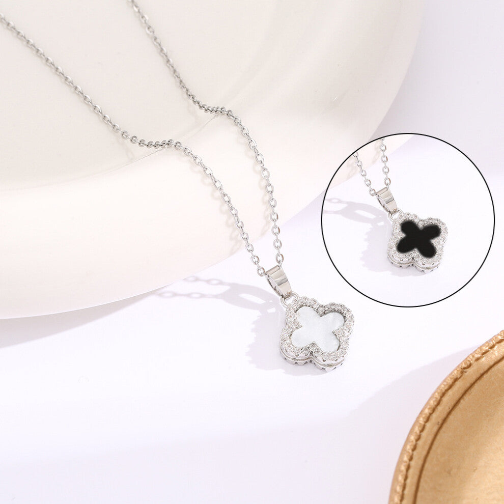 (8172-Silver) Silver titanium steel necklace for women, ins style, niche and versatile, popular collarbone chain