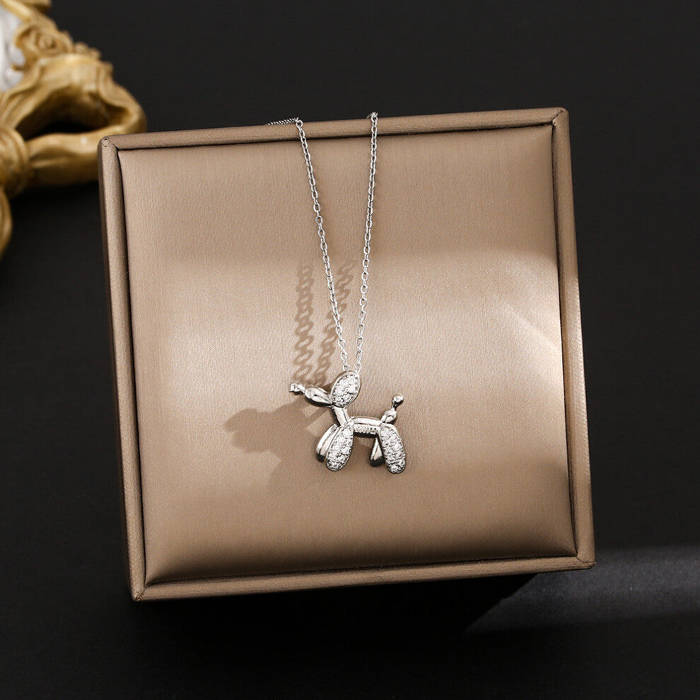 (8303-Silver) Silver titanium steel necklace for women, ins style, niche and versatile, popular collarbone chain