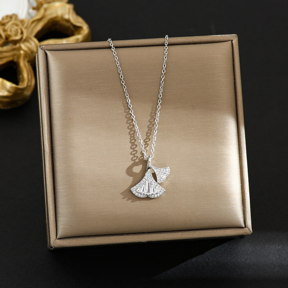 (8311-Silver) Silver titanium steel necklace for women, ins style, niche and versatile, popular collarbone chain