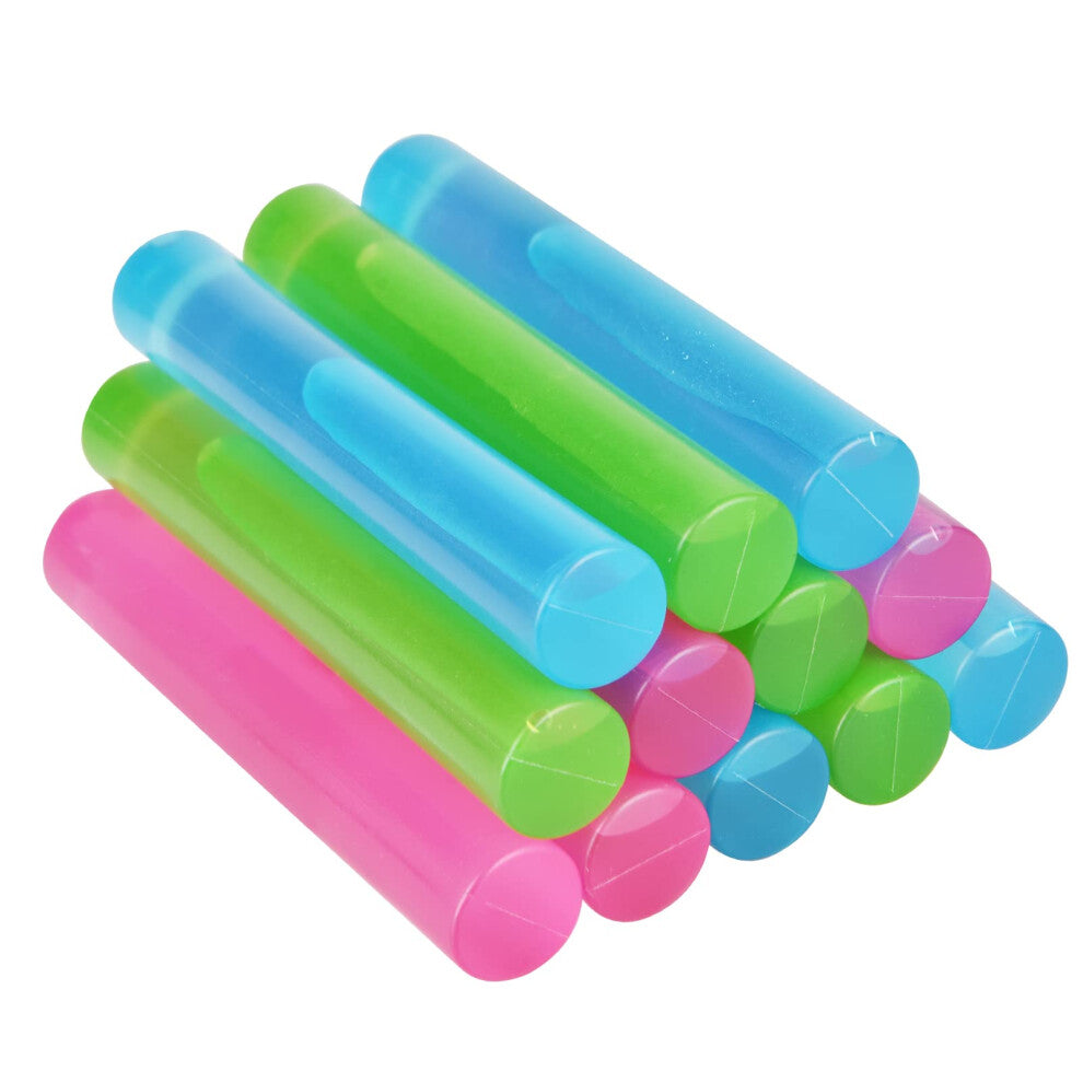 12 Pack Reusable Ice Cubes for Drinks  Quick Freeze Reusable Water Bottle Ice Stick BPA Free  Washable Plastic Ice Cubes for Whiskey  Wine  Coffee (Mu