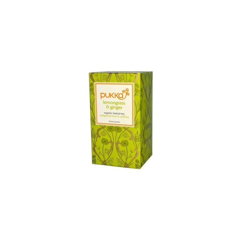 (12 PACK) - Pukka Lemongrass & Ginger Tea| 20 Bags |12 PACK - SUPER SAVER