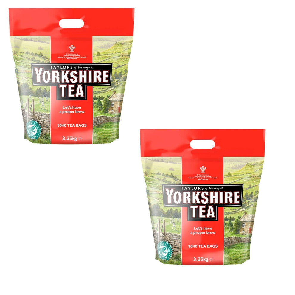 Yorkshire Tea Bags 3.25 Kg (1040 Tea Bags) - 2 Pack
