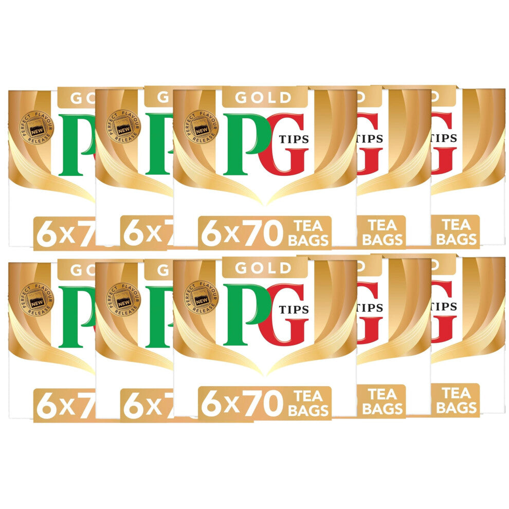 PG Tips Gold Tea Bags 70 Tea Bags (10 Pack)