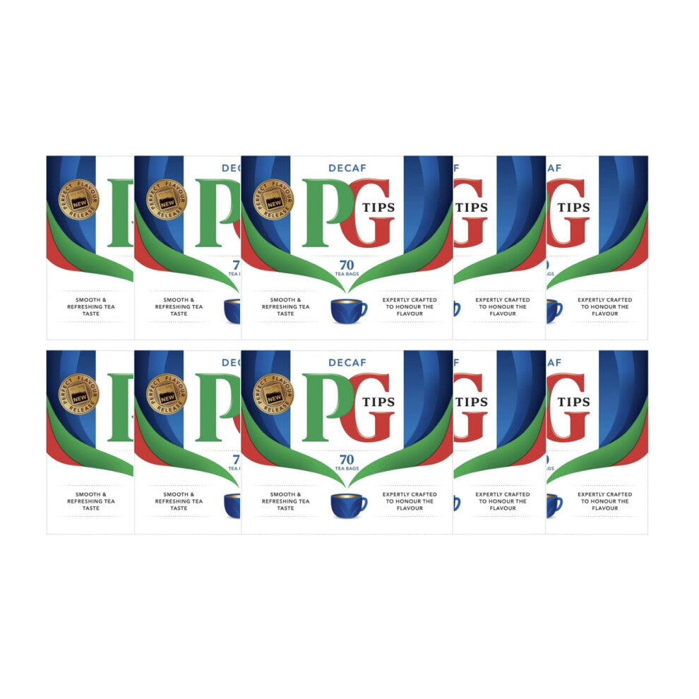 PG Tips Decaf Tea Bags 70 Tea Bags (10 Pack)