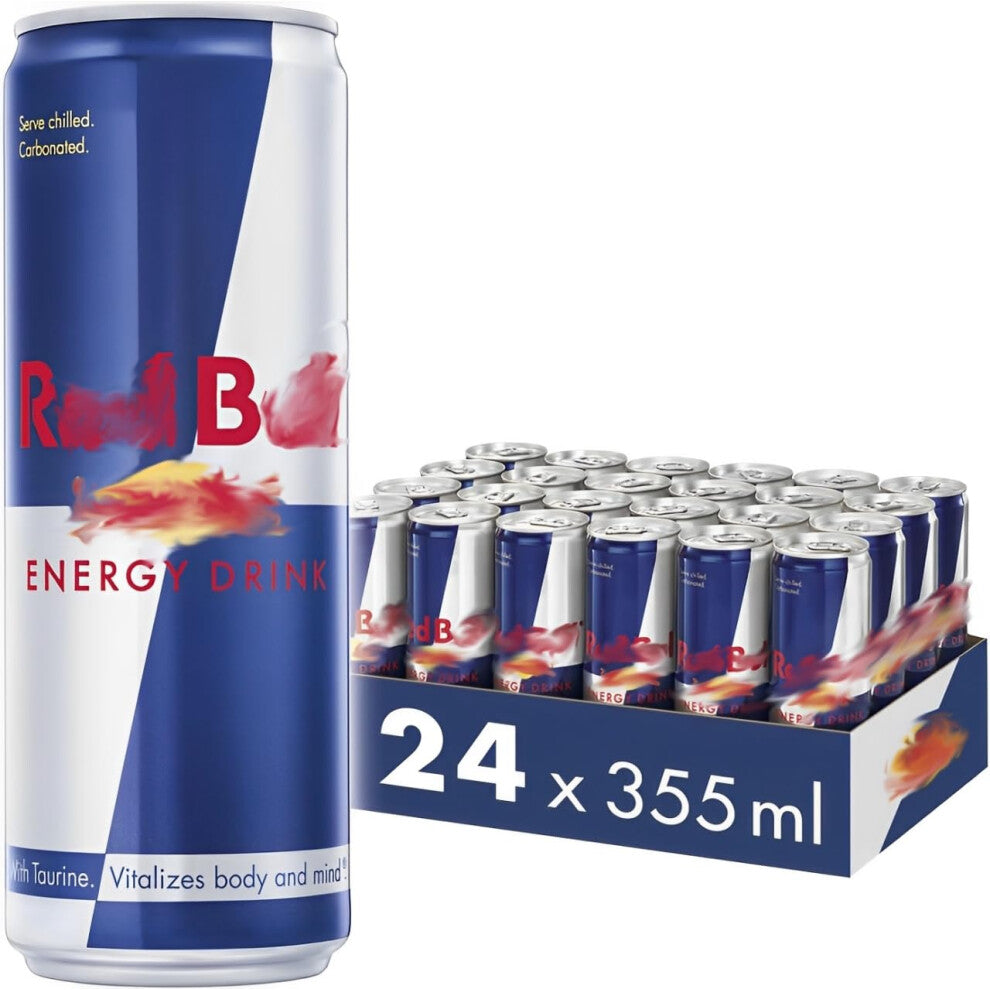 Red Bull Energy Drink 355ml (Pack of 24) ? Premium Energy Boost With Red Bull | Stay energized and refreshed with every sip| 24 x 355ml Cans (Pack of